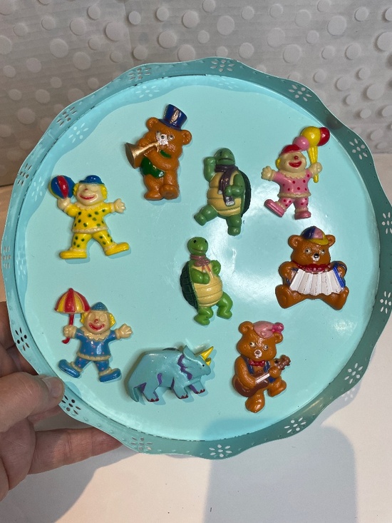 Other - Vintage 80s teddy bear & clown refrigerator magnets